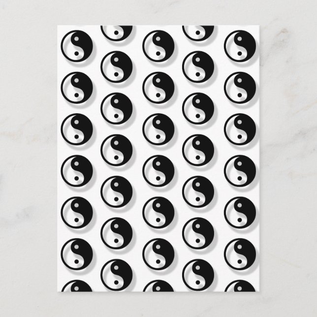 Carte Postale Yin Et Yang Motif (Devant)