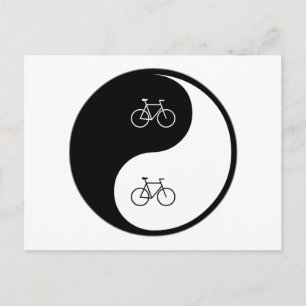 Carte Postale Yin Yang Bicycling