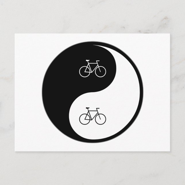 Carte Postale Yin Yang Bicycling (Devant)