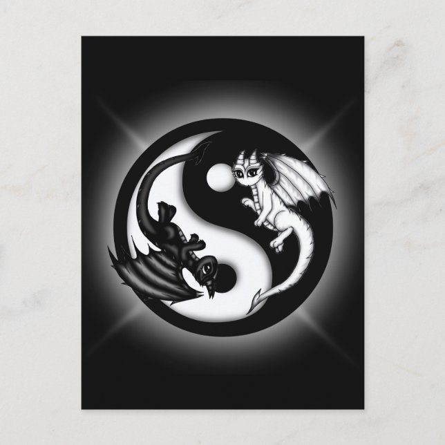Carte Postale Yin Yang Dragons (Devant)