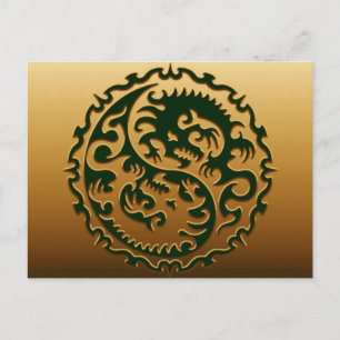 Carte Postale Yin Yang Dragons magiques 3