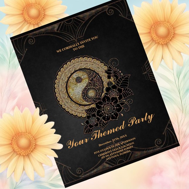 Carte Postale Yin yang est le symbole qui représente l'équilibre (Yin and Yang)