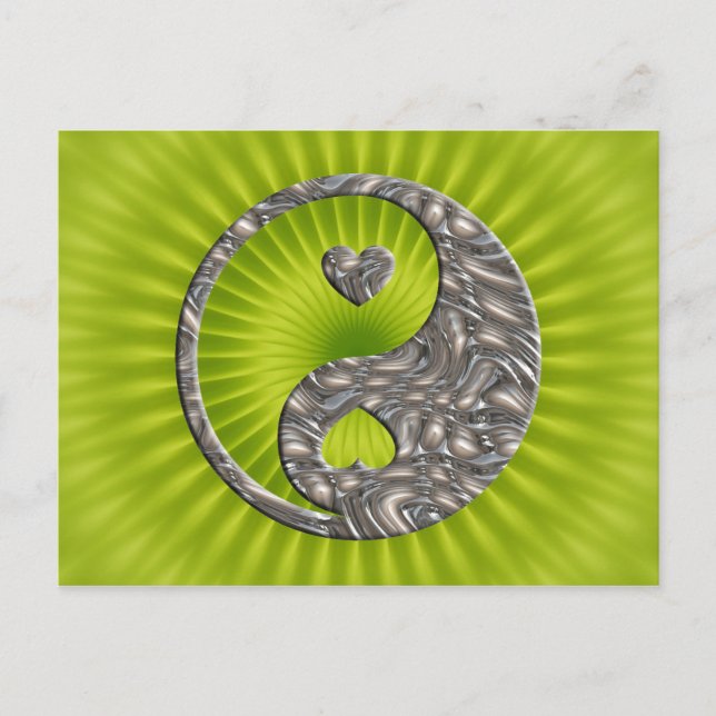 Carte Postale Yin & Yang / Hearts SILVER (Devant)
