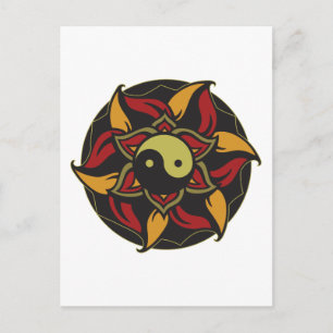 Carte Postale Yin Yang Lotus en floraison