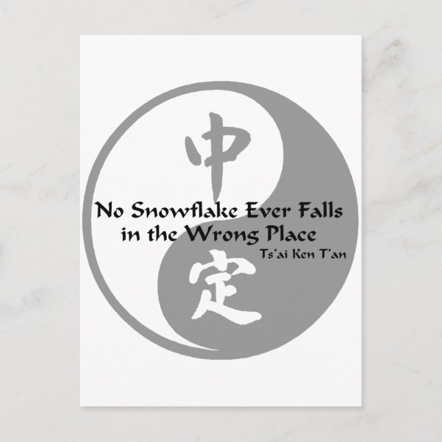 Carte Postale Yin Yang - Pas de lac de neige (Devant)