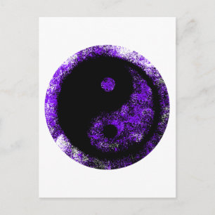 Carte Postale Yin Yang Purple Black Le MUSÉE Zazzle Cadeaux
