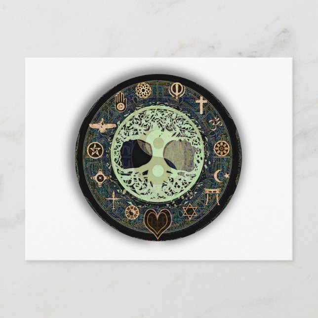 Carte Postale Yin Yang, une vie paisible (Devant)