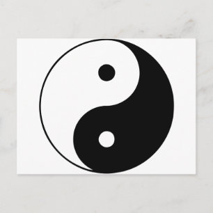 Carte Postale Yin Yang Ying signe taoïste chinois Taijitu chinoi