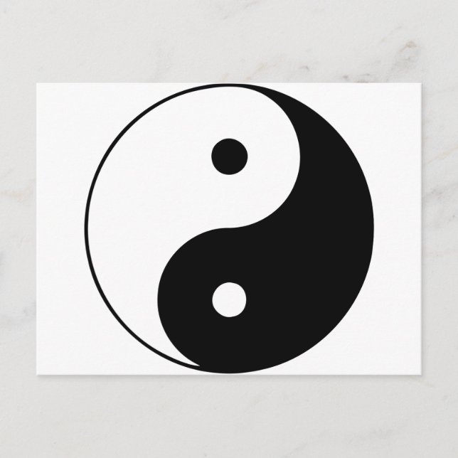 Carte Postale Yin Yang Ying signe taoïste chinois Taijitu chinoi (Devant)