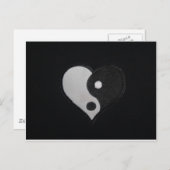 Carte Postale Ying Yang (B&W) Produits cardiaques (Devant / Derrière)