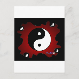 CARTE POSTALE YING YANG RED PRODUITS ARRIÈRE - PLANS