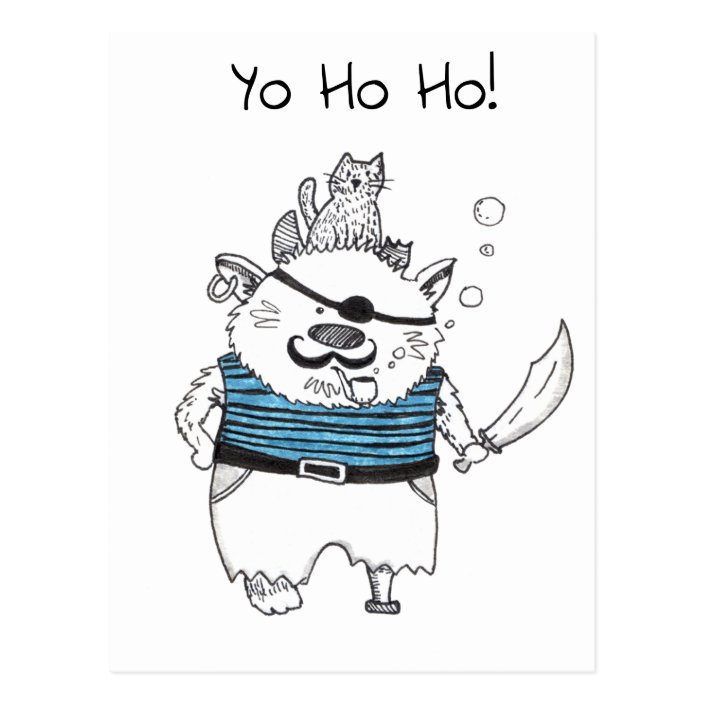 Carte Postale Yo Ho Ho Pirate Drole De Monstre Zazzle Fr