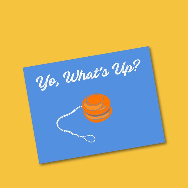 Carte Postale Yo What's Up Retro Yo-Yo Graphic (Créateur téléchargé)