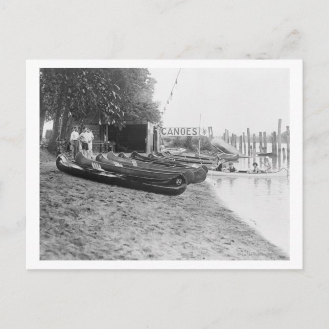 Carte Postale Yocum Canoe House, Arlington Beach Park (Devant)