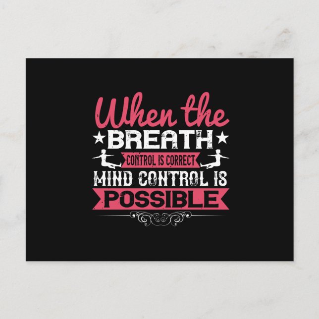 Carte Postale Yoga - Avec Le Contrôle De La Respiration, Le Cont (Devant)