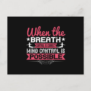 Carte Postale Yoga - Avec Le Contrôle De L'Air, Le Contrôle De L