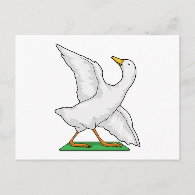 Carte Postale Yoga de canard de méditation de forme physique (Devant)