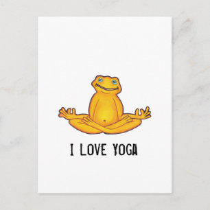 Carte Postale Yoga Frog - I Love Yoga Postcard