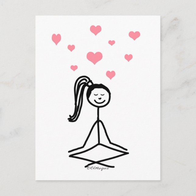 Carte Postale Yoga Girl (Devant)