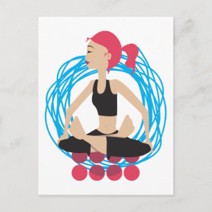 Carte Postale Yoga Girl