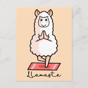 Carte Postale Yoga Llama - Llamaste