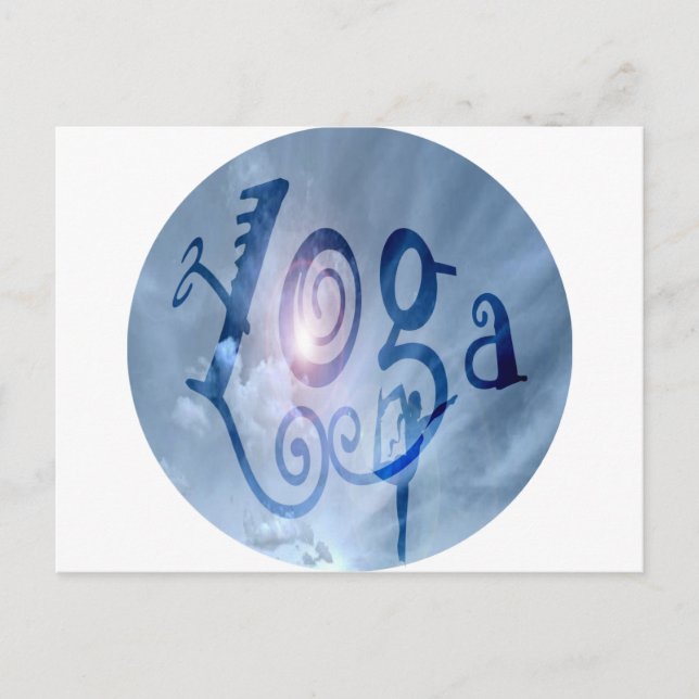 Carte Postale Yoga Nuages extérieurs (Devant)