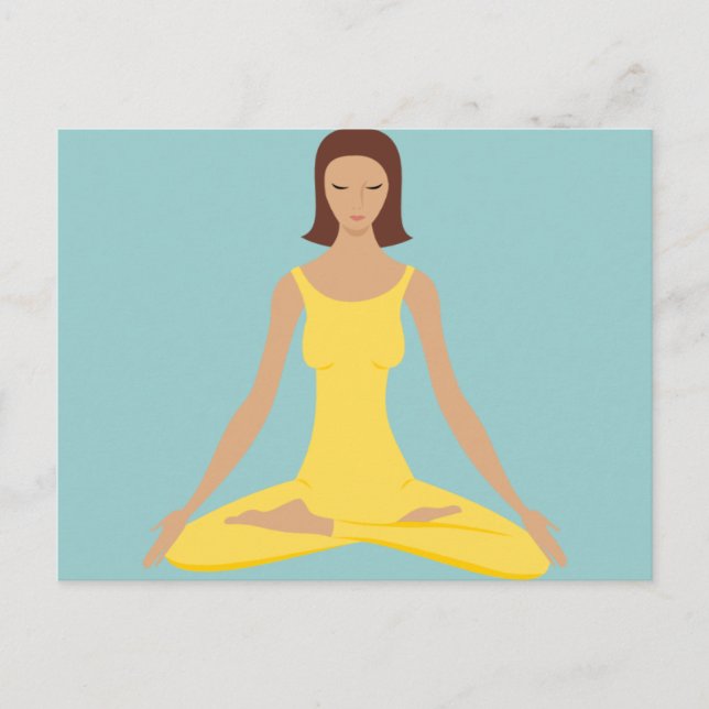 Carte Postale Yoga Pose Girl (Devant)