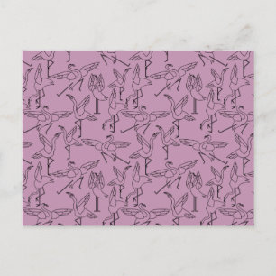 Carte Postale Yoga pose motif Yoga sans couture motif 36