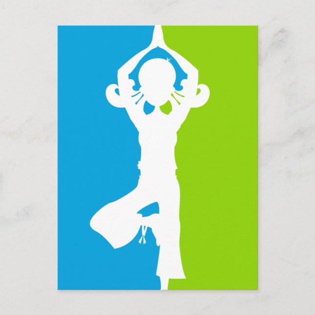 Carte postale Yoga Silhouette (Devant)