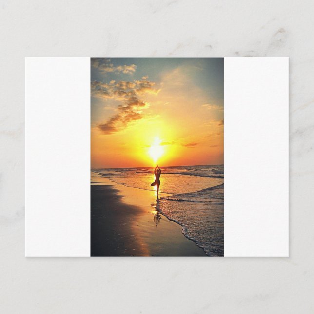 Carte Postale Yoga Sunrise (Devant)