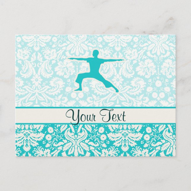 Carte Postale Yoga turquoise (Devant)
