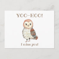 Yoo-hoo Barn Owl Je te manque Enseignant de l'écol