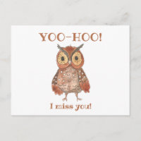 Yoo-hoo Cute Owl I Miss You School Teacher