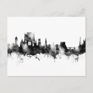 Carte Postale York Angleterre Skyline Noir Blanc