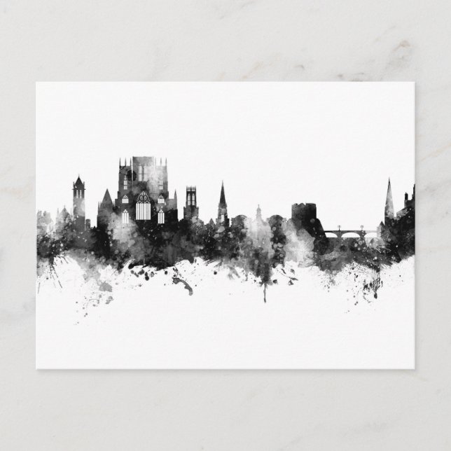 Carte Postale York Angleterre Skyline Noir Blanc (Devant)