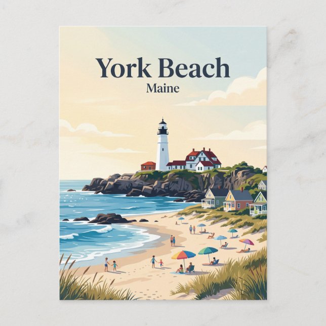 Carte Postale York Beach, Maine (Devant)