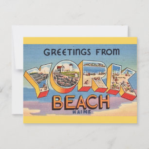 Carte Postale York Beach Maine Salutations