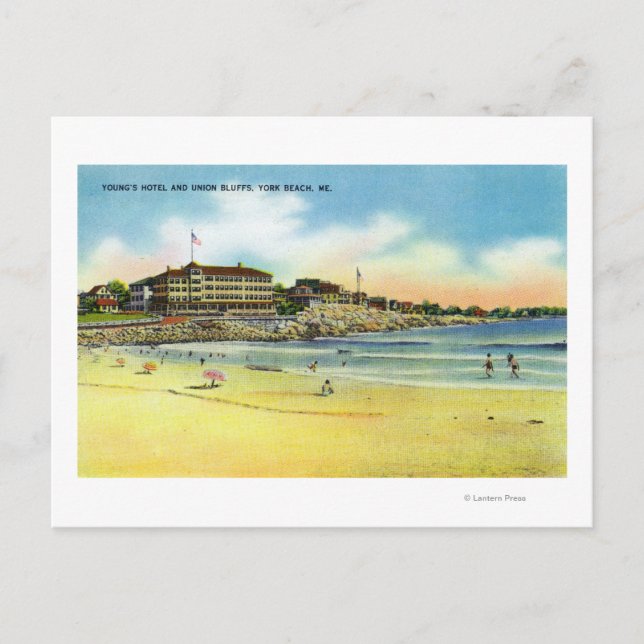 Carte Postale York Beach Vue de Young's Hotel and Union (Devant)