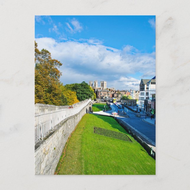 Carte Postale York Walls et Minster (Devant)