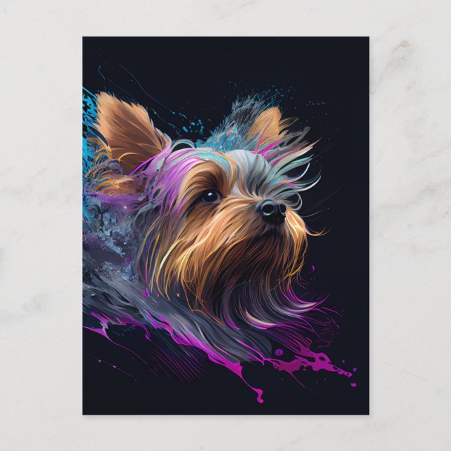 Carte postale Yorkie (Devant)