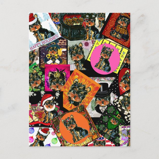 CARTE POSTALE YORKIE POO (Devant)