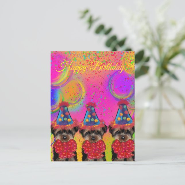 Carte Postale Yorkie Poo (Debout devant)