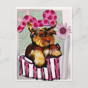 CARTE POSTALE YORKIE POO