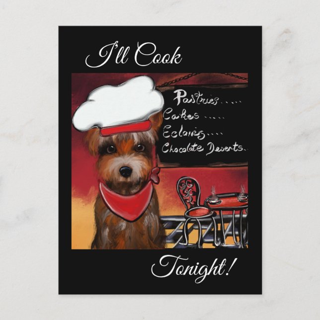 CARTE POSTALE YORKIE POO (Devant)