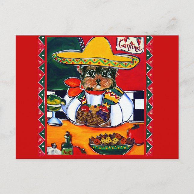 Carte Postale Yorkie Poo Cinco de Mayo (Devant)