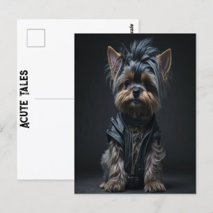 Carte Postale Yorkshire Terrier Acute Tales Yorkie Rock Fatigues