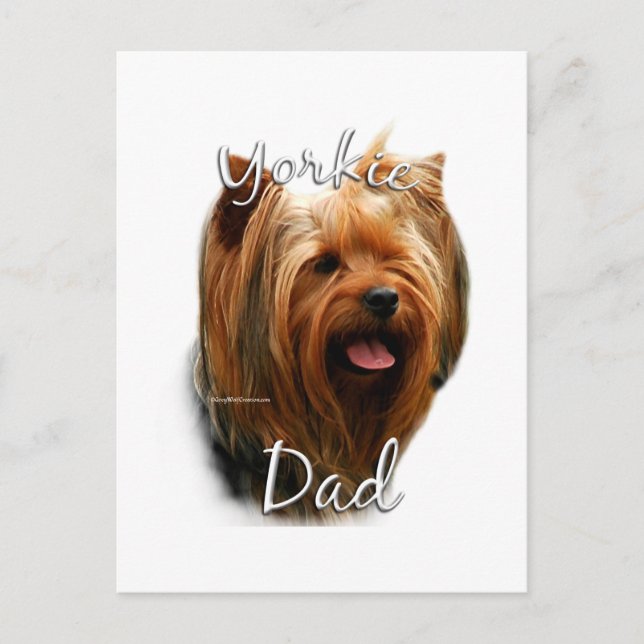 Carte Postale Yorkshire Terrier Papa 2 (Devant)