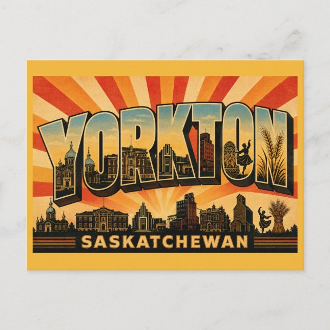 Carte Postale Yorkton Saskatchewan Cœur ukrainien (Devant)