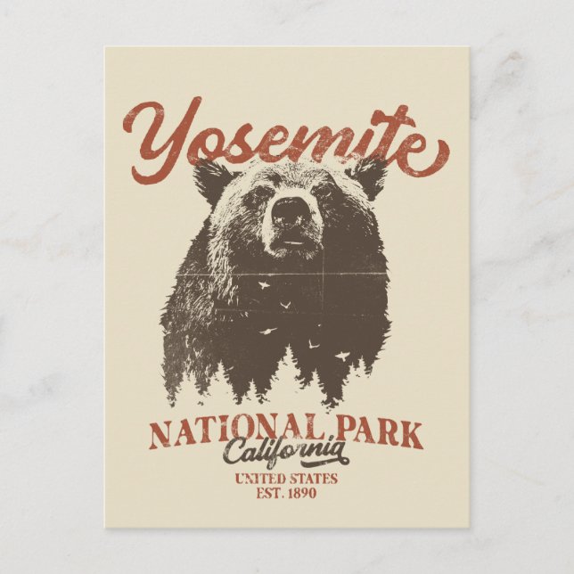 Carte Postale Yosemite Grizzly Bear California National Park (Devant)