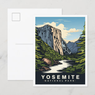 Carte Postale Yosemite National Park California USA Travel